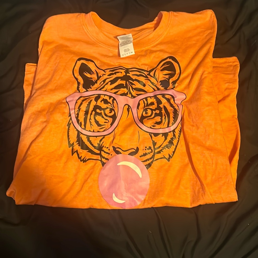 it has been worn maybe once it is really cute nothing wrong with it either